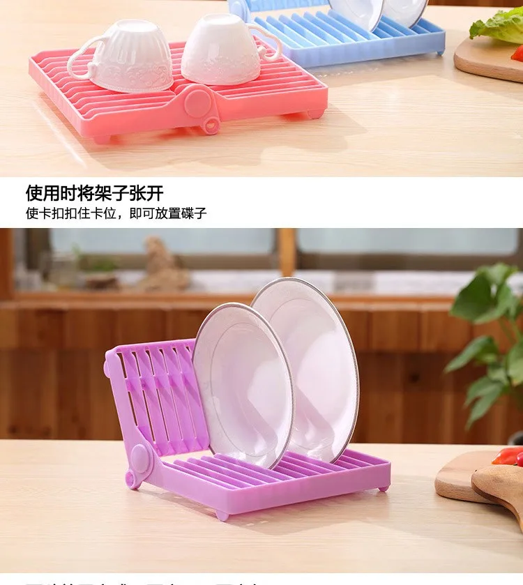 Kitchen Plastic Draining Tray Dish Drainer Drying Rack Tray Sink Holder Basket Knife Sponge Fork Holder Dish Folding Rack 6 20160606_111537_018
