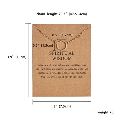 Модное Элегантное ожерелье в форме кости СЕРДЦЕ геометрическое шестигранное ожерелье с квадратной подвеской для женщин ювелирные изделия винтажное ожерелье Подарки - Окраска металла: B