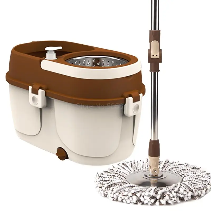 

More Spin Mop Bucket Of A Good God Drag Household Disposable Mop Mop Double Barrel Of Hand Pressure Stainless Steel Hand Washing