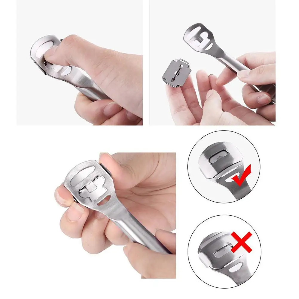 

Durable Stainless Steel Dead Skin Remover Nail Calluses Scraper Scraping Knife Planer