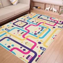 Европейские Мультяшные детские коврики для гостиной, спальни, кабинета, прикроватный ковер, прямоугольный декор, коврики с 3D принтом, домашний Коврик для йоги