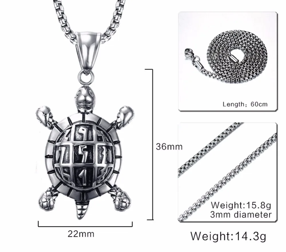 "TurtNeck" - Stainless steel turtle necklace 19