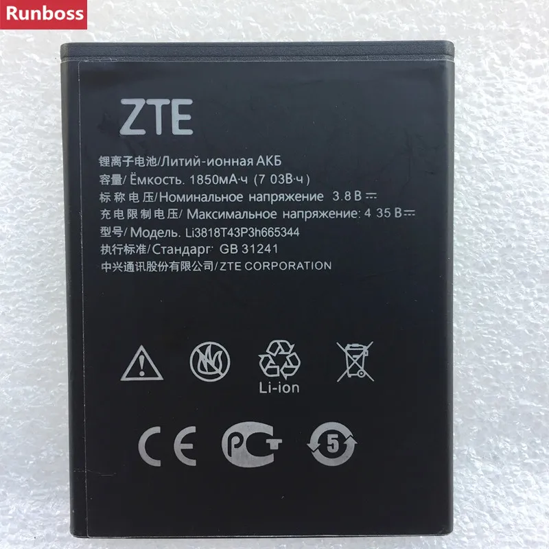 

Original High Quality 1850mAh Li3818T43P3h665344 Battery For ZTE Blade GF3 T320 Batteries