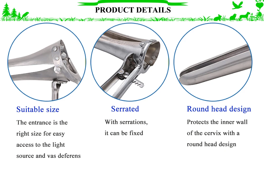 Расширитель Влагалищное зеркало Крупный рогатый скот кобылы разведение молочных послеродовой осмотр Хирургические Инструменты инструменты