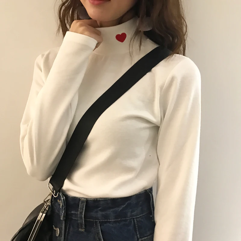 Женская кофта стретч в Корейском стиле с вышивкой Харадзюку 2019|sweatshirt female|japan