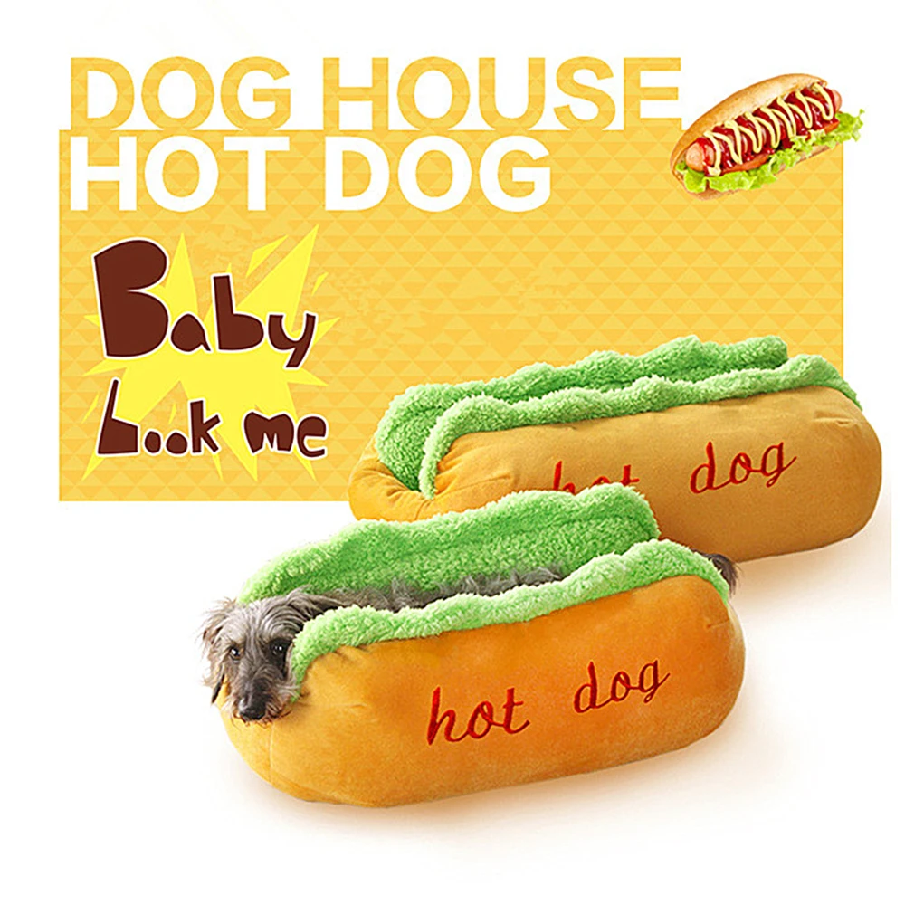 Funny-Hot-Dog-Cushion-Puppy-Warm-Cat-Sofa-Cushion-Soft-Pet-Sleeping-Bag-Pet-Mat-Hot