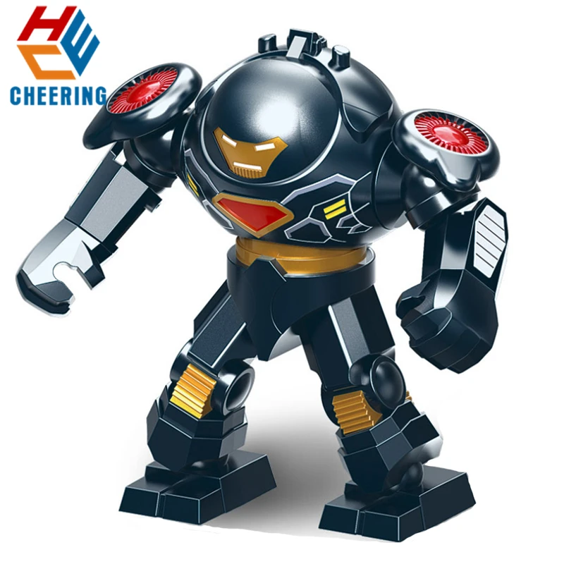 

20Pcs 0313 Super Heroes 7CM Big Model Marvel Series Black Anti-Hulk Figures Building Blocks For Kids Bricks Gift Children Toys