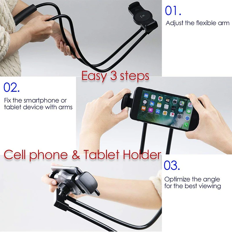  Baseus Flexible Mobile Phone Holder Universal Desk Phone Holder Stand Lazy Neck Bracket For iPhone 