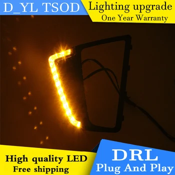 

Car styling For Hyundai ix25 2014-2015 LED DRL ix25 High brightness guide LED DRL led fog lamps daytime running lights L shape