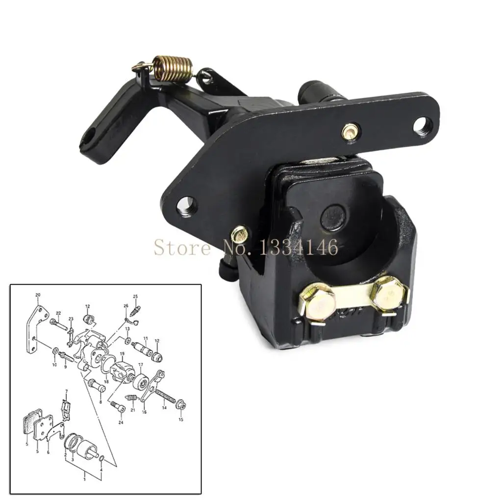 

For Yamaha Rear Brake Caliper Assembly Banshee Warrior Blaster Raptor 350 YFM350