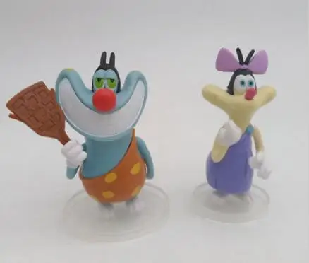 Фигурка Oggy и тараканы игрушки куклы oggy Оливия Джек Коллекция - Цвет: set of 2