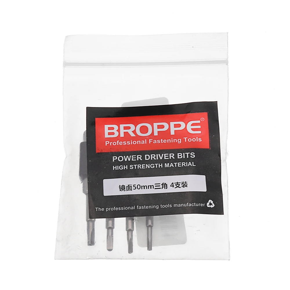 Broppe 4 шт./компл. Треугольники отвертка сверла отвертка бит шестнадцатеричный хвостовик Магнитный 50 мм 1/4 "насадки для отвертки 1,8/2,0/2,3/2,7 мм