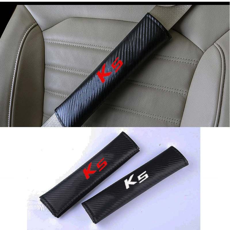 2pcs PU Fashion Car Seat belt shoulder Pads Car Seat Belt Cover for KIA