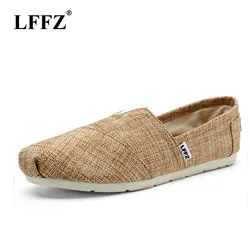 LFFZ модные Для мужчин парусиновая обувь для влюбленных лоферы на плоской подошве Для мужчин слипоны недорого alpargata белье обувь Повседневное