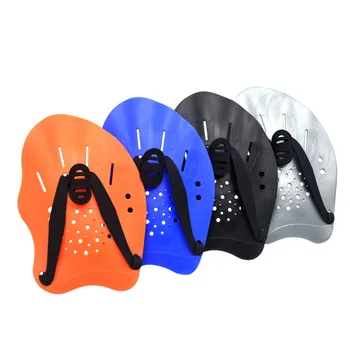 

1 Pair Swimming Paddles Training Adjustable Hand Webbed Gloves Paddle Fins for Men Women Kids Learning 13.6X19.5CM