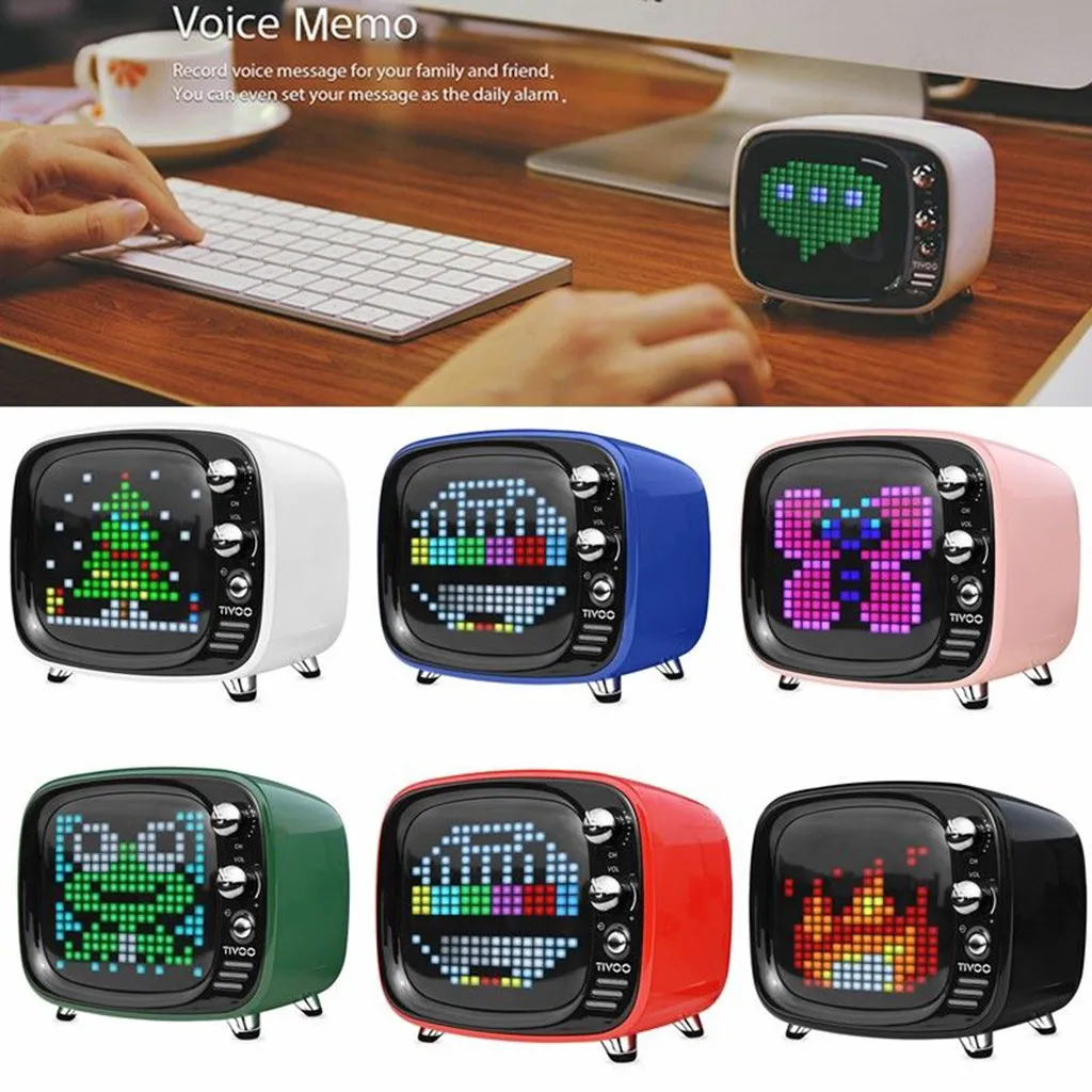 

DIVOOM Tivoo DSP-Tuned Retro Style Bluetooth Speaker Bass Sound Box TF Card USB Speakers Hands Free Portable Wireless Speaker