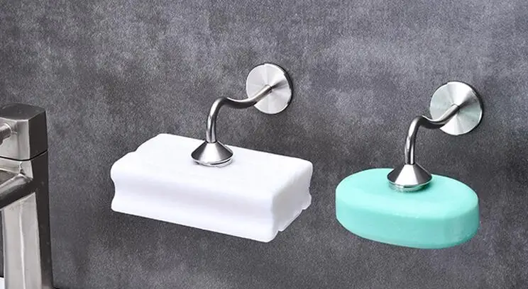 Нержавеющая сталь магнитный держатель мыла дозатор для жидкого мыла настенное крепление подставка для сушки Ванная комната владелец магазина Аксессуары для ванной комнаты