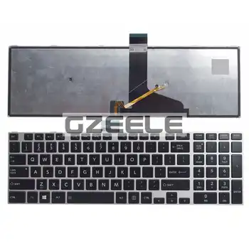 

English keyboard for TOSHIBA SATELLITE S50 S55 L70 L75 C70 C75 silver US with frame with backlight laptop keyboard hot selling!