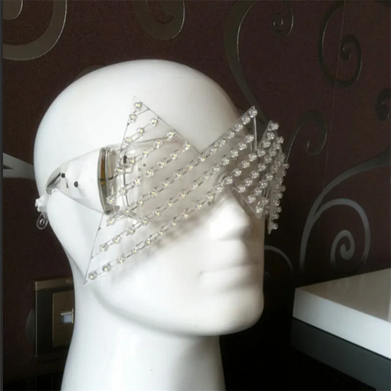 New Product Led Glasses Luminous White Lighting Halloween Glasses For Parties Event Party Supplies Free Shipping02