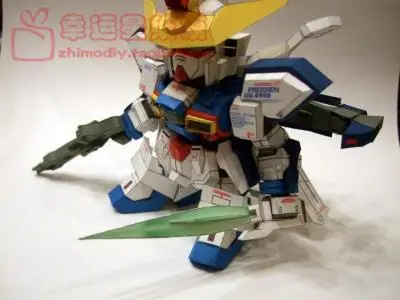 SD Gundam серии GX-9900-DV Gundam XDIVIDER3d Бумажная модель Сделай Сам руководство
