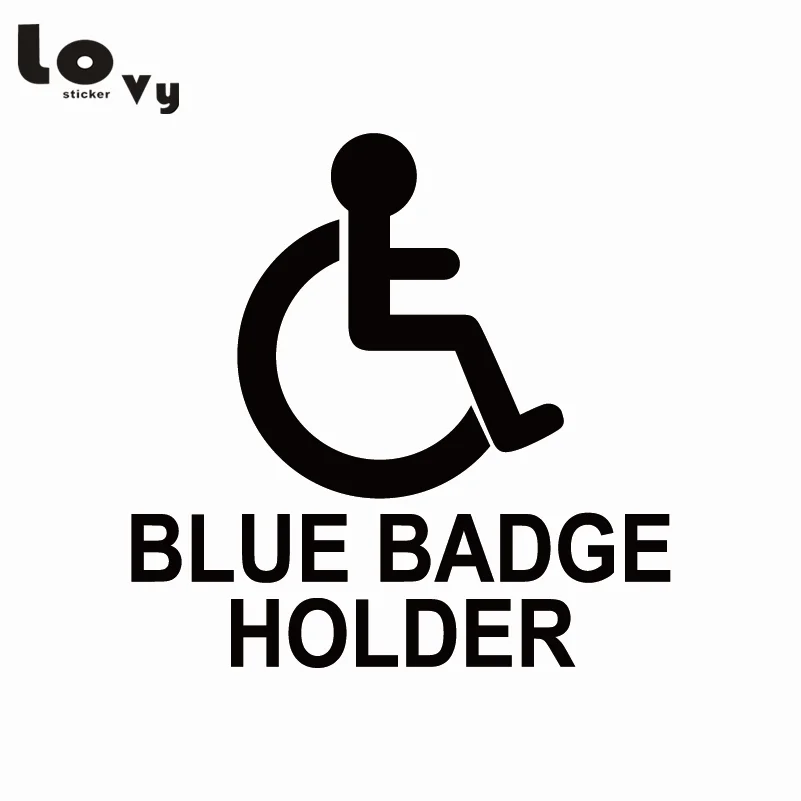 

BLUE BADGE HOLDER Disabled Car Sticker Car Window Adhesive Vinyl Disability Handicapped Car Decal