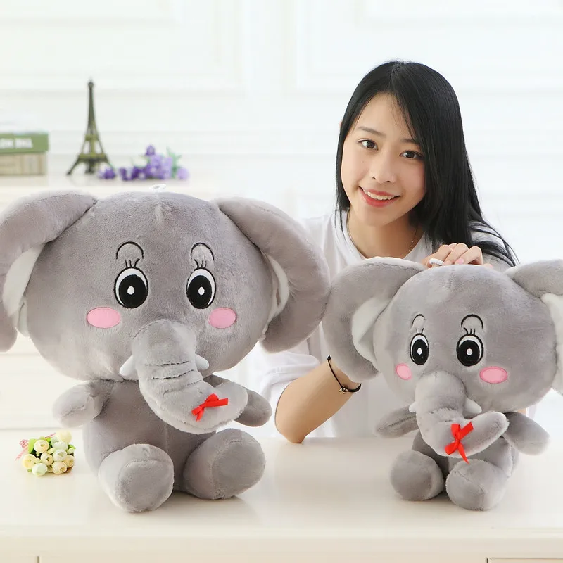 Lovely Plush Elephant Toy Cute Pink Elephant Doll Long Nose Elephant Doll Birthday Gift Dollin