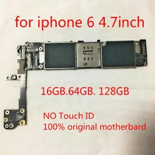 Оригинальная разблокированная логическая плата схемы motheboard для iphone 6 128GB без сенсорного ID Хорошая рабочая система IOS+ инструмент