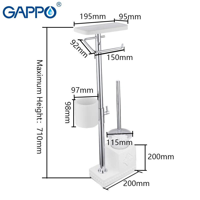 GAPPO щетка для унитаза белая ванная комната держатели для унитаза отдельно стоящие аксессуары Матовый держатель для туалетной щетки для ванной комнаты