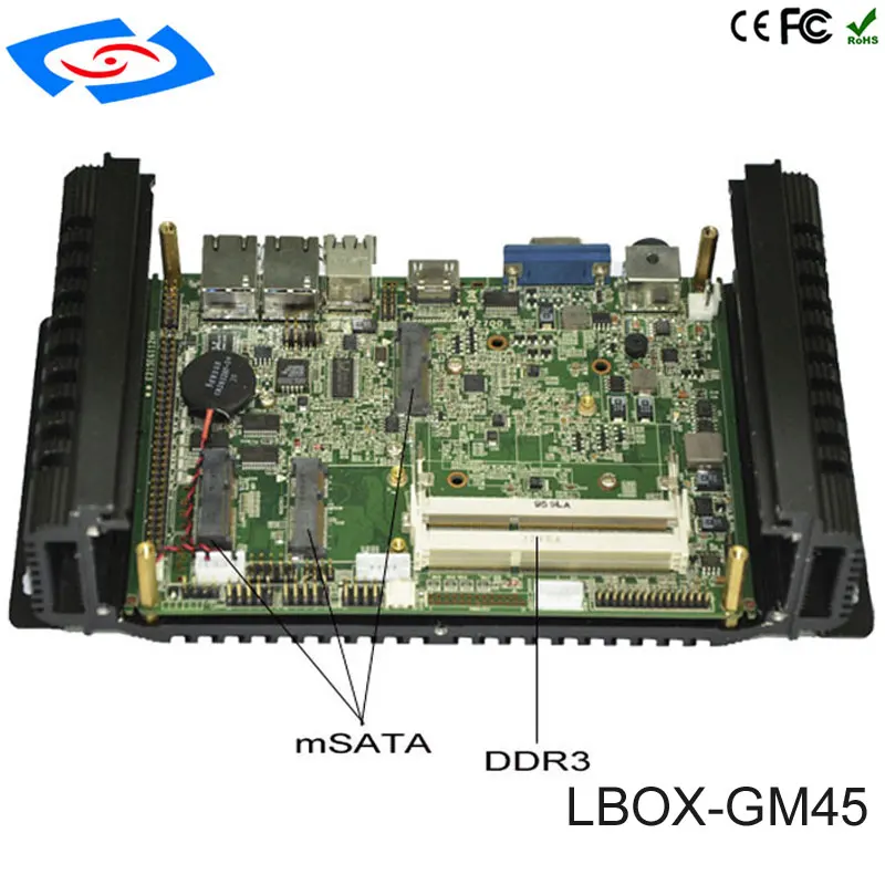 Фабричное производство, Embedde безвентиляторный мини промышленный ПК с сенсорным экраном 2xpci 2xmini PCIE для автоматизации Поддержка Блок