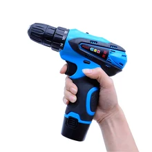 Double 2*speed 12V Waterproof Rechargeable Drill Cordless Screwdriver Electric Drill Tool Set+ Rechargeable battery+Charger