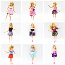5 шт., красивые вечерние кукольные Платья ручной работы, подарки для девочек, игрушки, 30 см, Кукольное платье, модное платье для Барби, благородная принцесса, без моделей