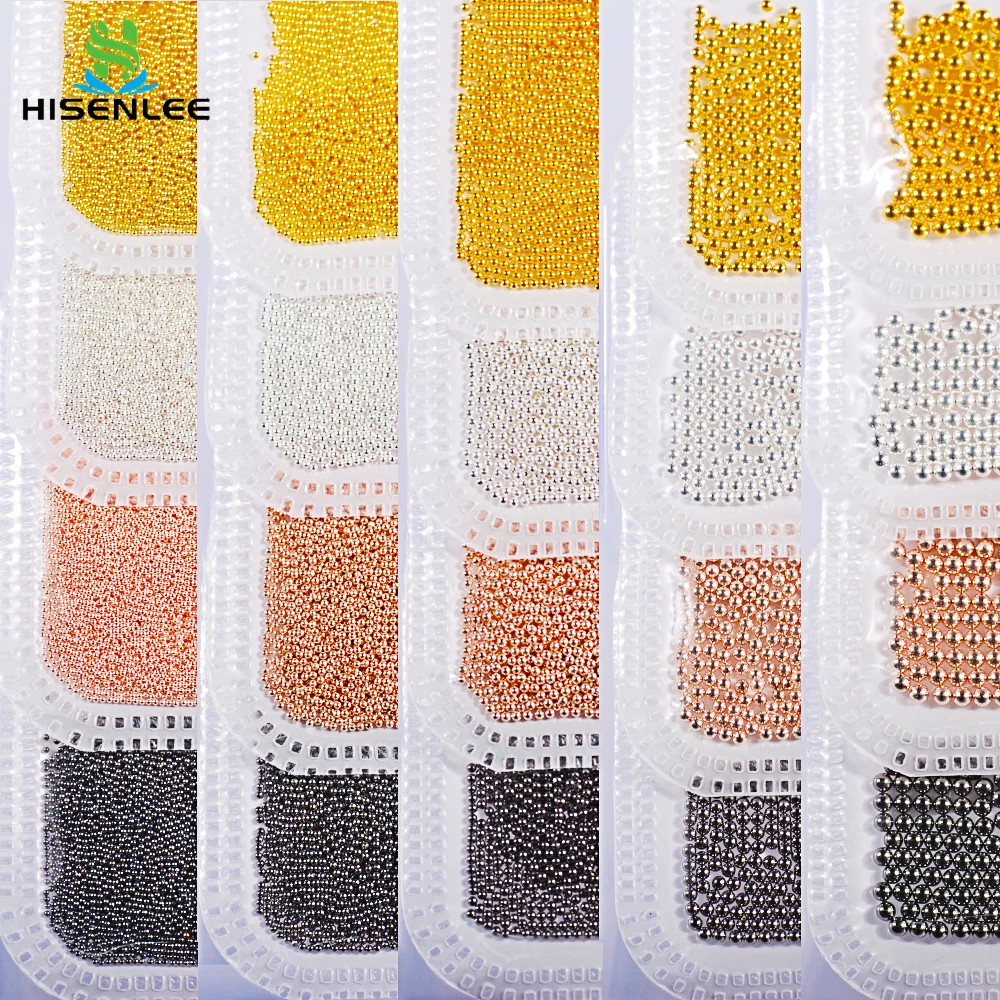 مسمار الفن زينة 0.6-2.0 مللي متر البسيطة الكافيار المعادن الفولاذ 10g خرز من الفولاذ 3D مايكرو الكرة مسمار الفن سحر مسمار مانيكير أداة