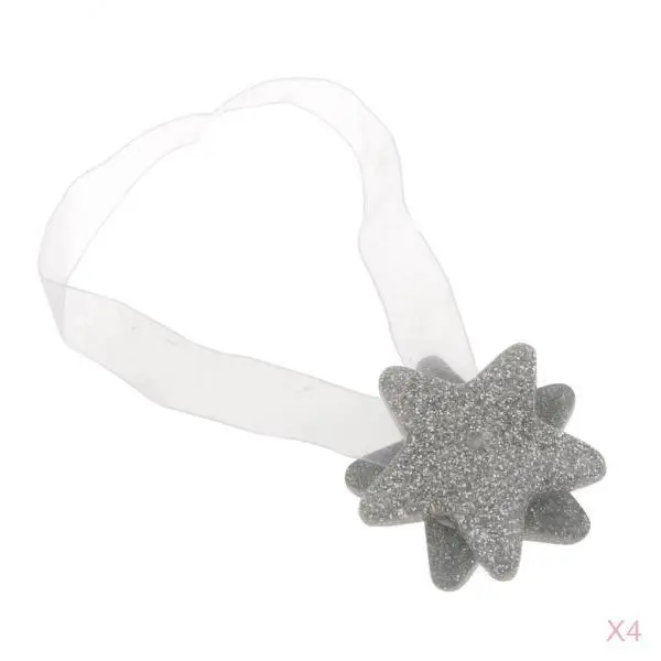 4Pieces Curtain Tiebacks Magnetic Tie Back Holdbacks Window Decoration Star