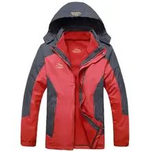 Дропшиппинг брендовая уличная водонепроницаемая Спортивная Мужская ветрозащитная одежда для альпинизма походная Лыжная куртка пальто зимняя куртка 3 в 1