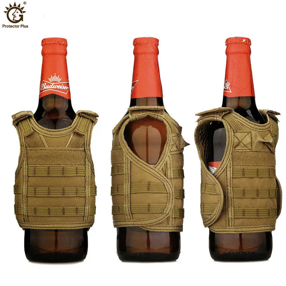 Тактический жилет, военный набор бутылок пива, миниатюрные охотничьи жилеты, армейский жилет, набор для напитков, регулируемые плечевые ремни