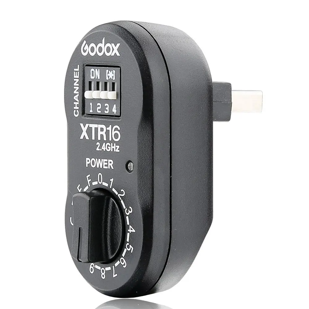 Godox 2,4G Беспроводной 16 Каналы XTR-16 дистанционного Мощность-контроллеры вспышки приемник вспышки для Witstro Ad360 Ad180 Speedlite (XTR-16)