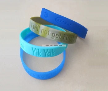 

Custom Awareness Hologram Silicone Wristbands Cheap Sport Tearm Race Promotion Gift Wristband Bangle