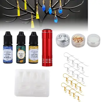 

DIY Silicone Mold Ear Stud Earrings Eardrop Jewelry Hand Made Craft Tool Set Self-made Craft Decoration Jewelry Tool For Makingm