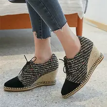 2019 Women Genuine Leather High Heel Pumps Lace Up Wedges Ankle Boots Low Top Party Oxfords Punk Shoes Pointed Toe Casual Shoes 2019 Women Genuine Leather High Heel Pumps Lace Up Wedges Ankle Boots Low Top Party Oxfords Punk Shoes Pointed Toe Casual Shoes
