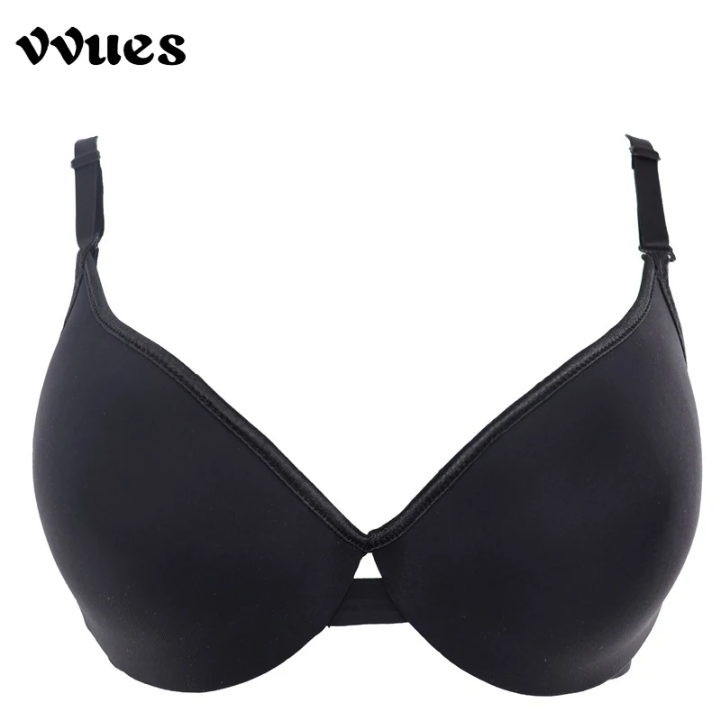 VVUES Women's Bra Seamless Push Up Bra Plus Size Ladies Cotton Underwear Intimate lingerie Soft Solid Bralette Thin Bra 2019