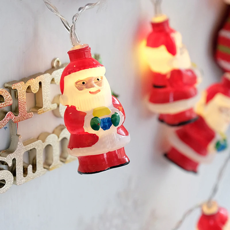 

Christmas Santa Claus Light String Christmas Tree Lights Decoration 1.5m LED Snowflake Strings Outdoor Party Christmas Decor