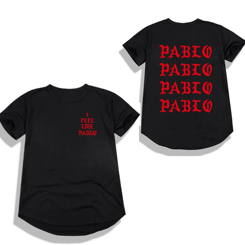 

2018 Kanye West The I Life Of Pablo Kanye T shirt Men Summer Brand Clothing T-Shirt I Feel like Paul Kanye Tee Shirt Homme