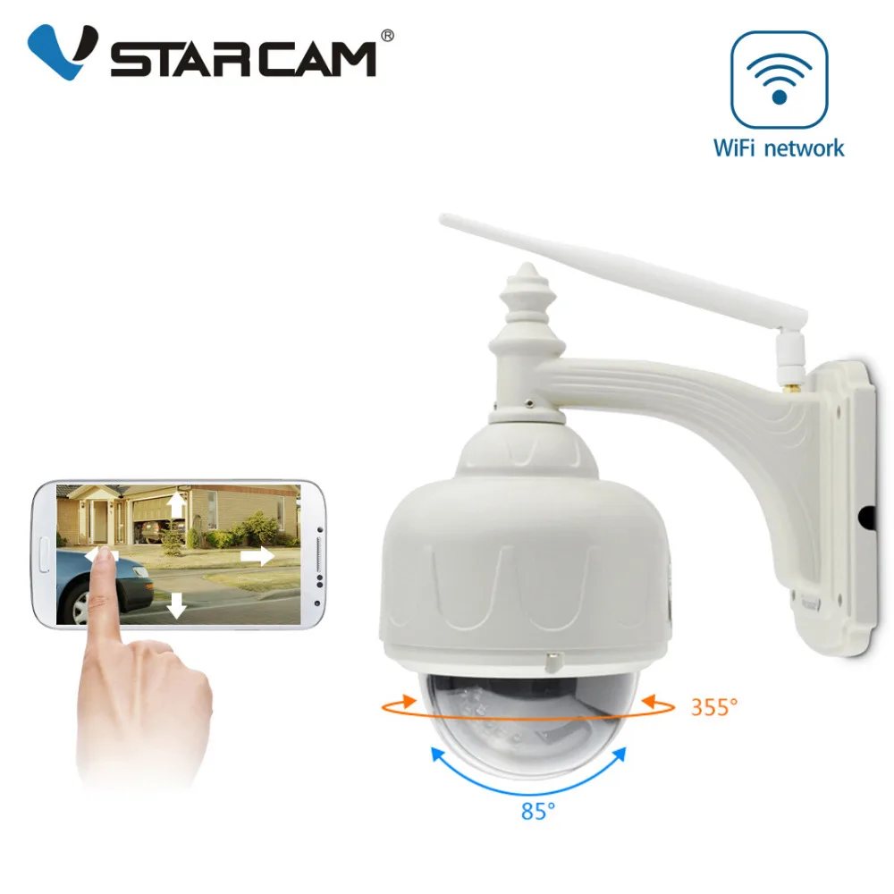 

VStarcam C7833WIP Wireless WiFi Outdoor HD IP Security Camera 720P Wifi Wireless Dome Pan Tilt Support 128G