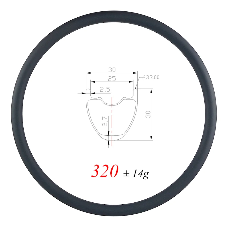 Flash Deal 320g ULTRA LIGHT 29er MTB XC 30mm clincher tubeless carbon rim 30mm deep UD matte glossy 24H 28H 32H gravel mountain wheel 1