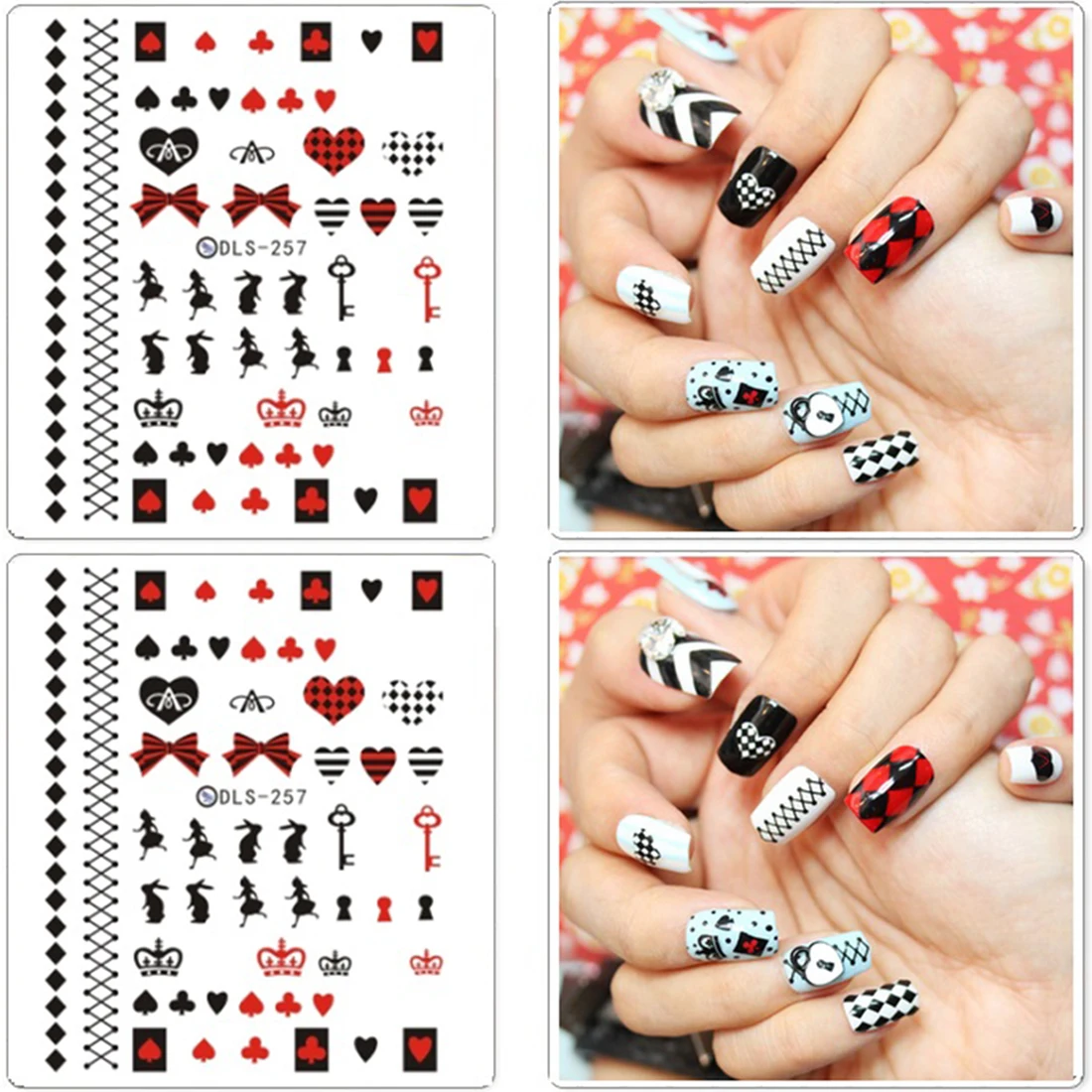 Beautifui DIY Designer Water Transfer Nails Art Sticker Colorful Nail