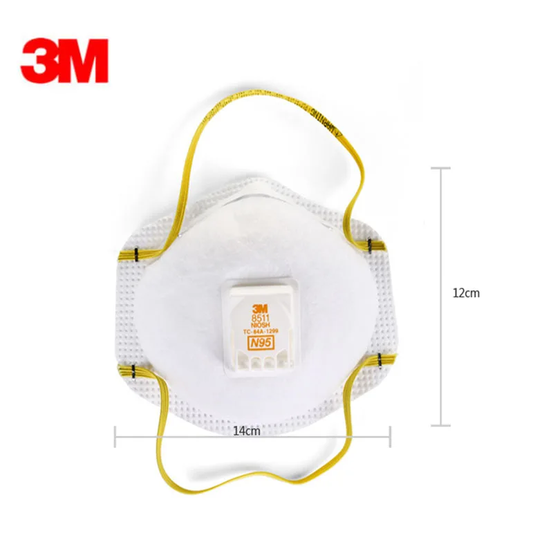1 шт. 3 м 8511 самовсасывающий фильтр нежирные частицы респиратор N95 с дыхательным клапаном PM2.5 дымка пыль респиратор Анти-туман