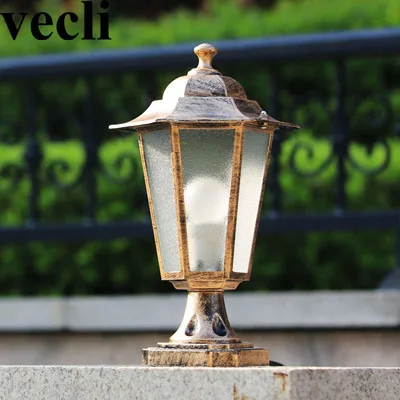 Традиционный стиль ретро столб огни Открытый водонепроницаемый светильник exterieur община балкон Вилла Жилой газон лампы - Испускаемый цвет: Copper