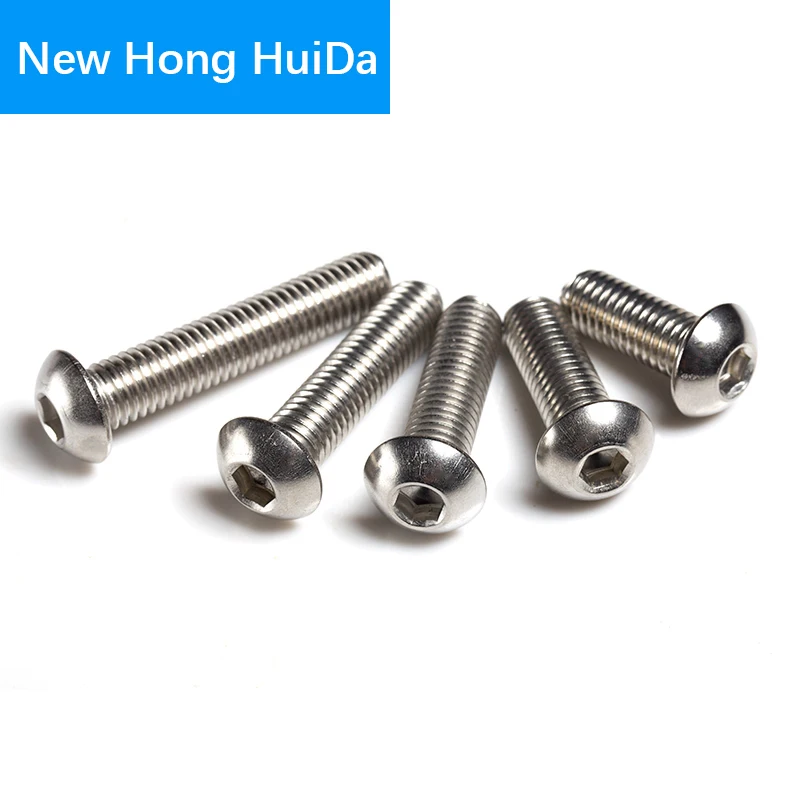 

M2 Hex Head Button Socket Cap Screw Allen Hexagon Thread Metric Pan Round Head Machine Screws Mushroom Bolt 304 Stainless Steel
