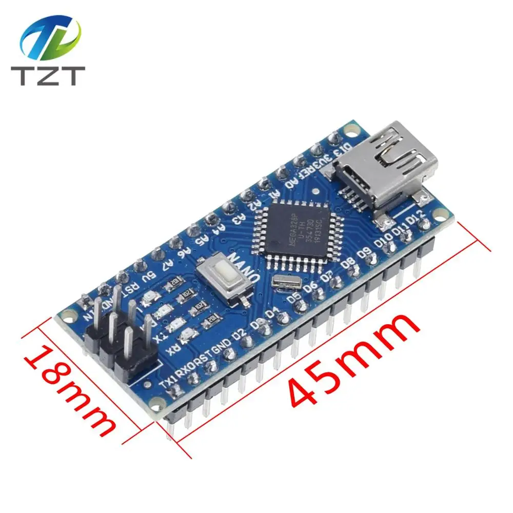 Nano Mini USB с Загрузчиком совместимый для Arduino Nano 3,0 контроллер CH340 USB драйвер 16 МГц Nano v3.0 ATMEGA328P