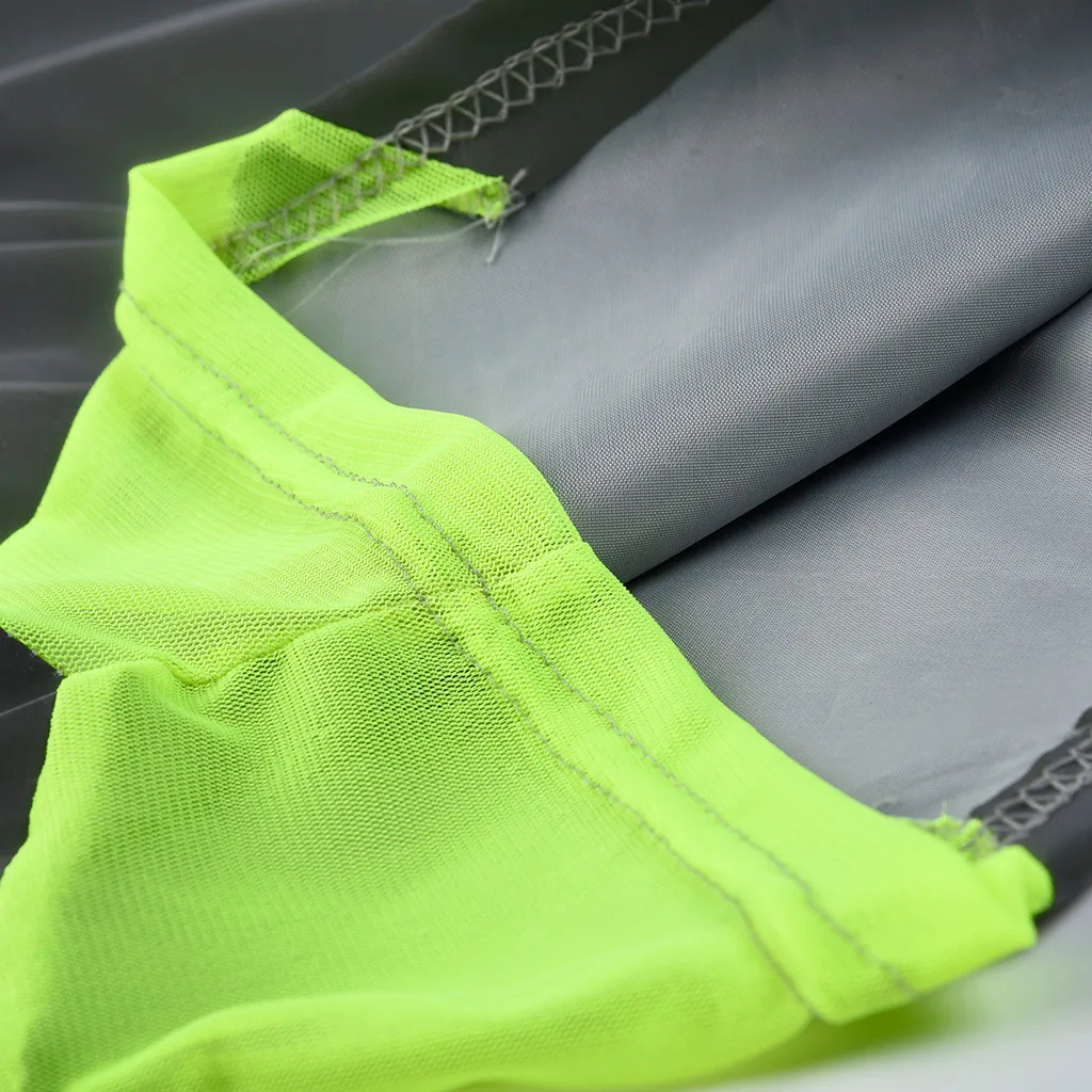 Светоотражающие Лоскутные байкерские шорты с длинным рукавом Уличная одежда кроп-Топ женский комплект из двух частей эластичный пояс Короткие штаны женский костюм